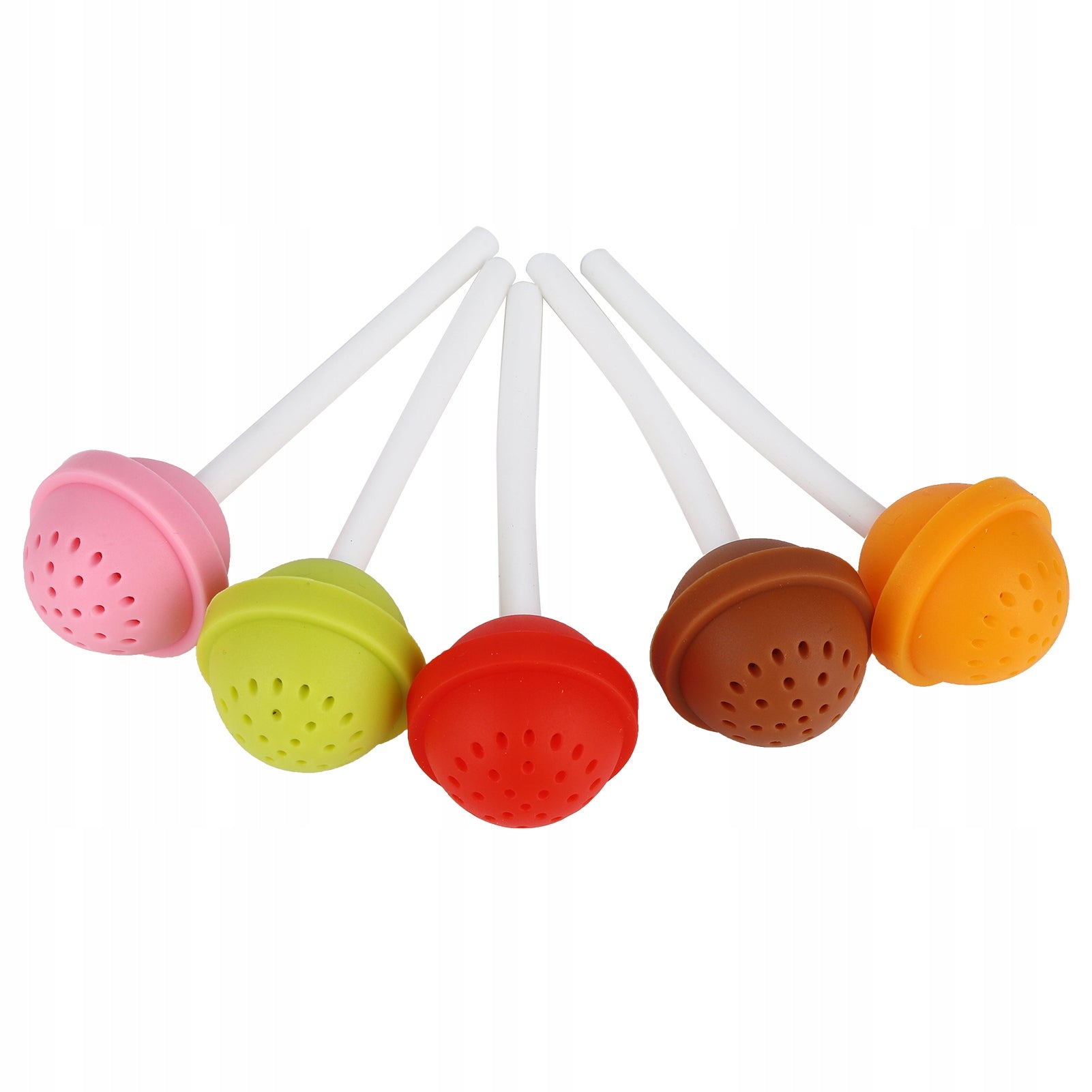 5 Pcs Tea Maker Silicone Tea Strainer with Filter Set for