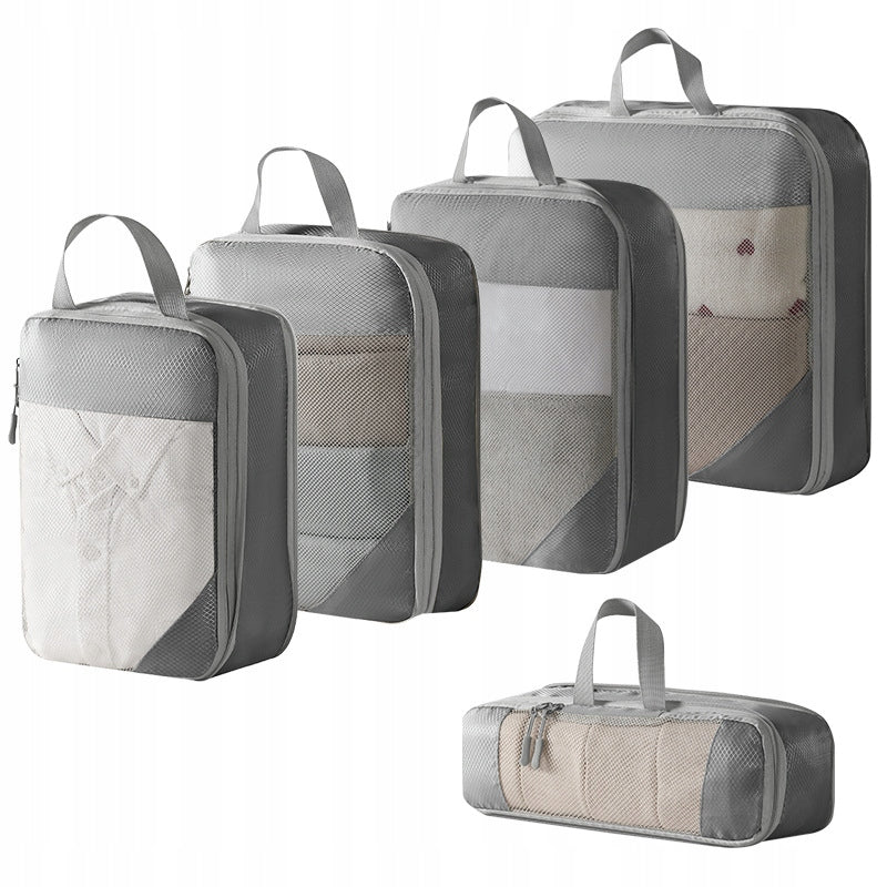 5-Piece Compression Cubes Elegant and Spacious Travel Organizers