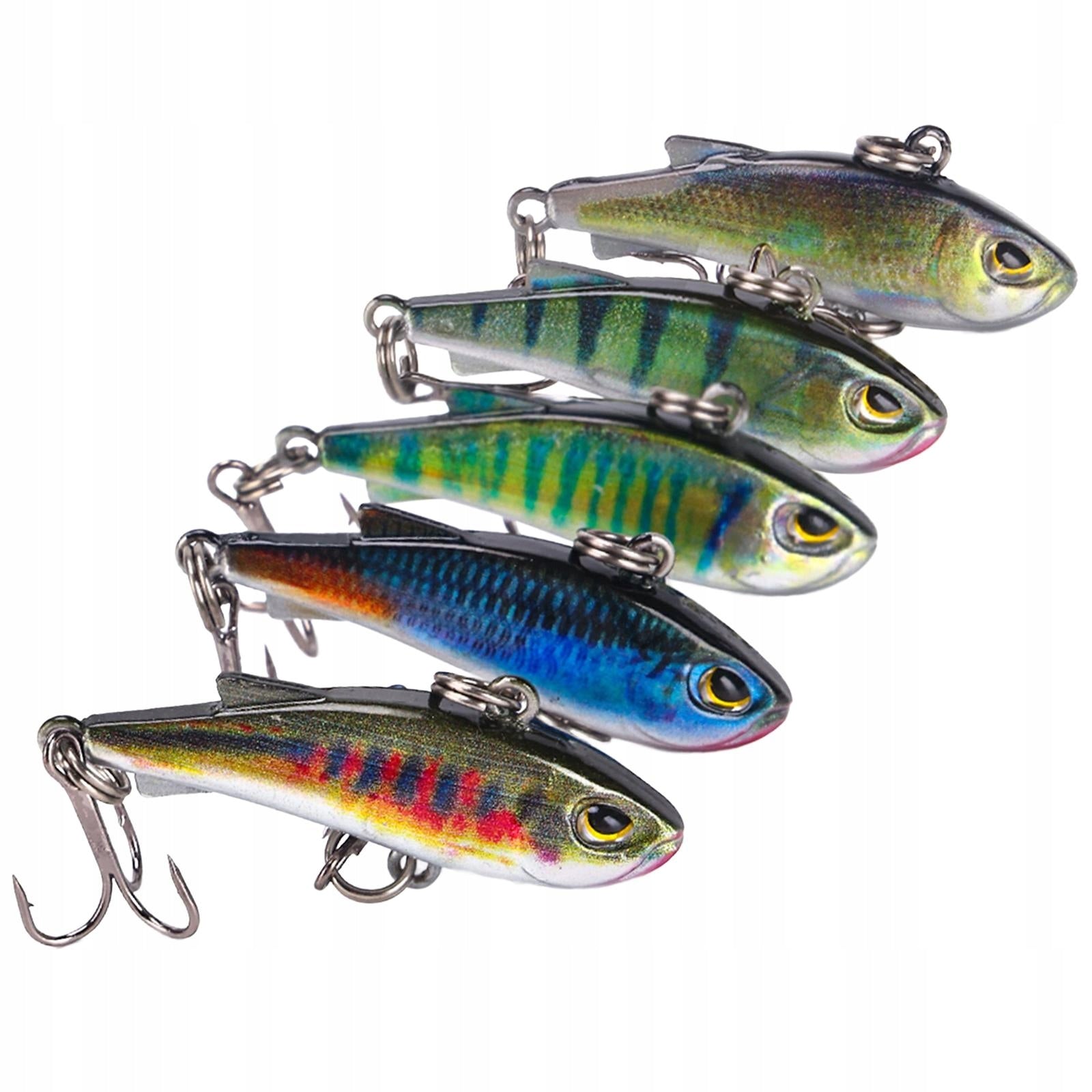 5 Pieces Fishing Lures Trolling Lures with Hook PVC Slow Sinking Hard Baits Brand no brand