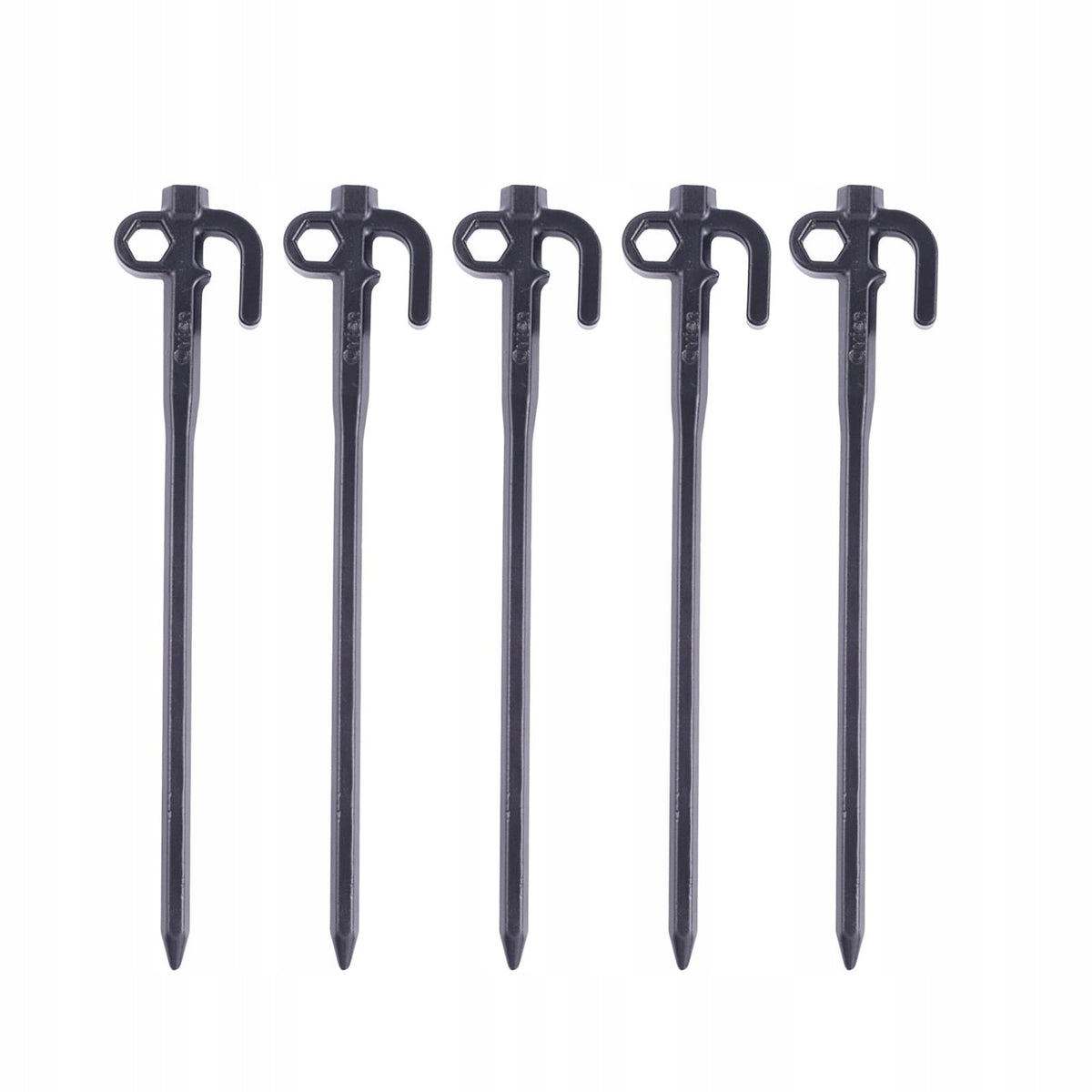 5 Pieces Sand Anchor Nail Unbreakable Guylines Steel Tent Spikes 20cm