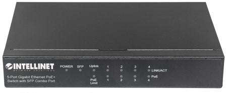 5-Port Gigabit Switch PoE+ Slot SFP Combo Intellinet