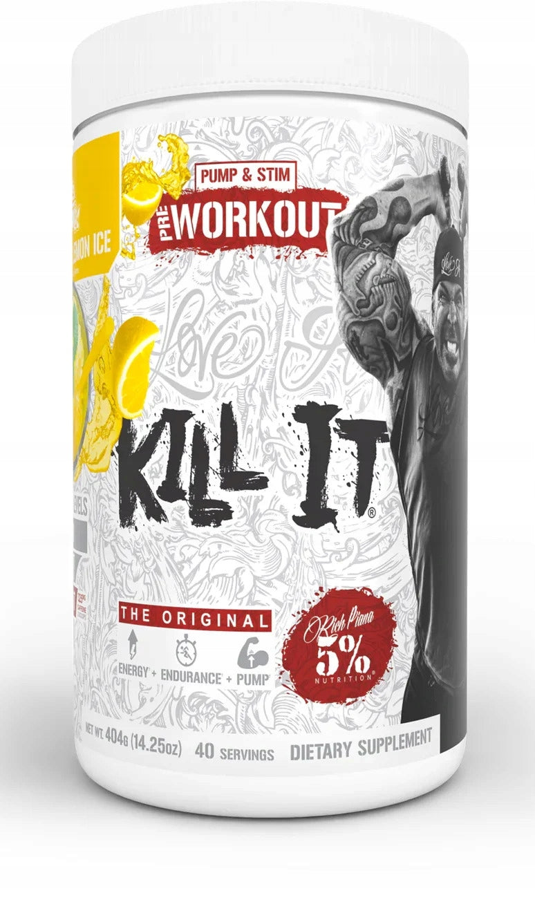 5% Rich Piana KILL IT Italian lemon ice 404g Pre-workout POWER ENERGY