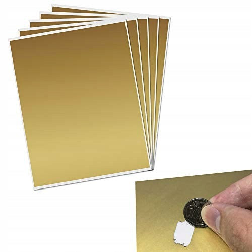 5 SHEETS - SCRATCH STICKERS LARGE 235 X 200 MM FOR HOME Packaging status original