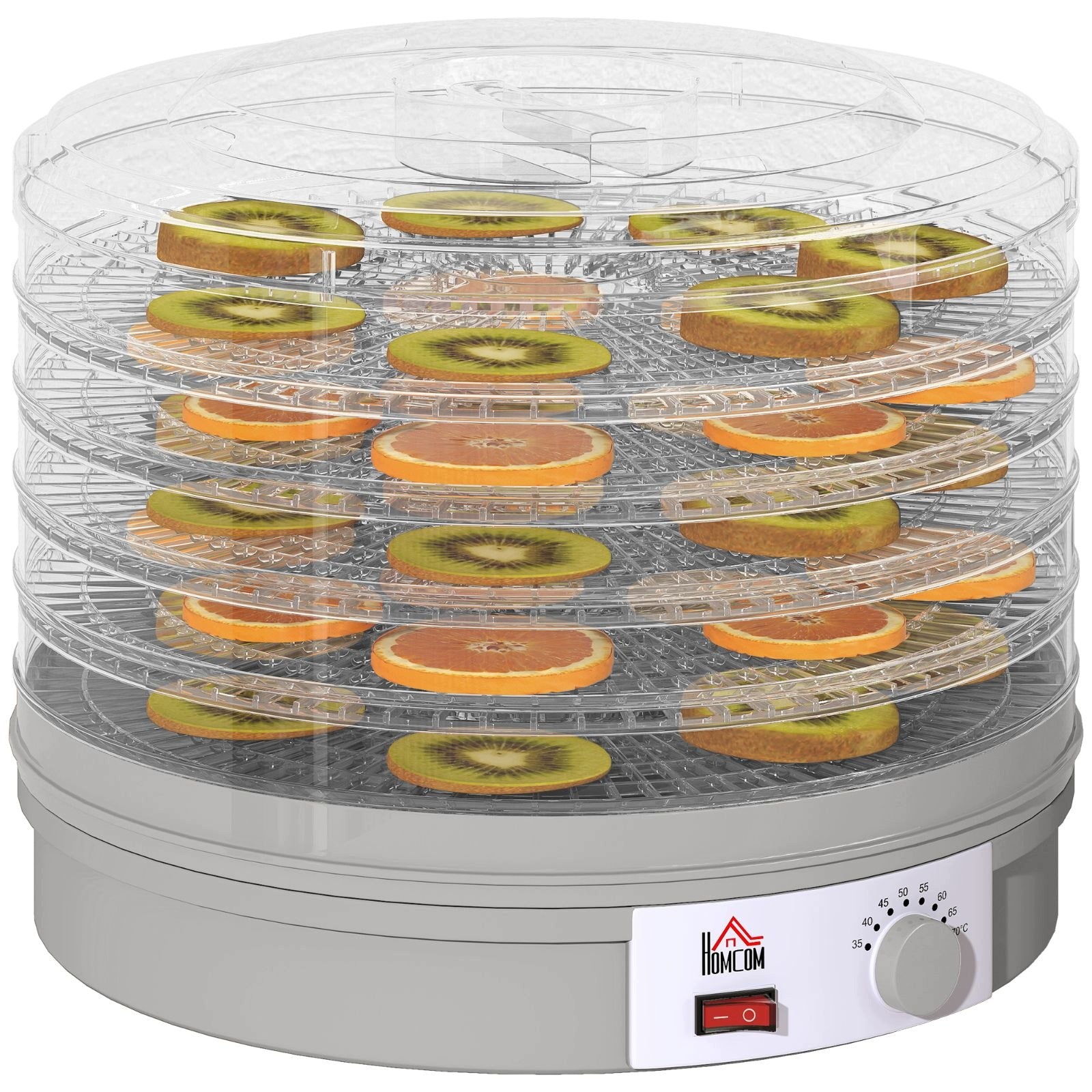 5-Tier Food Dryer 245W with Temperature Control, Gray