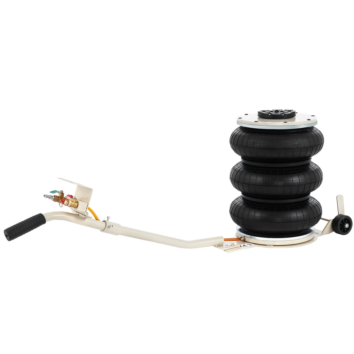 5 Ton 11023 lbs Pneumatic Jack Triple Bag 6.5-16Inch Fast Lifting