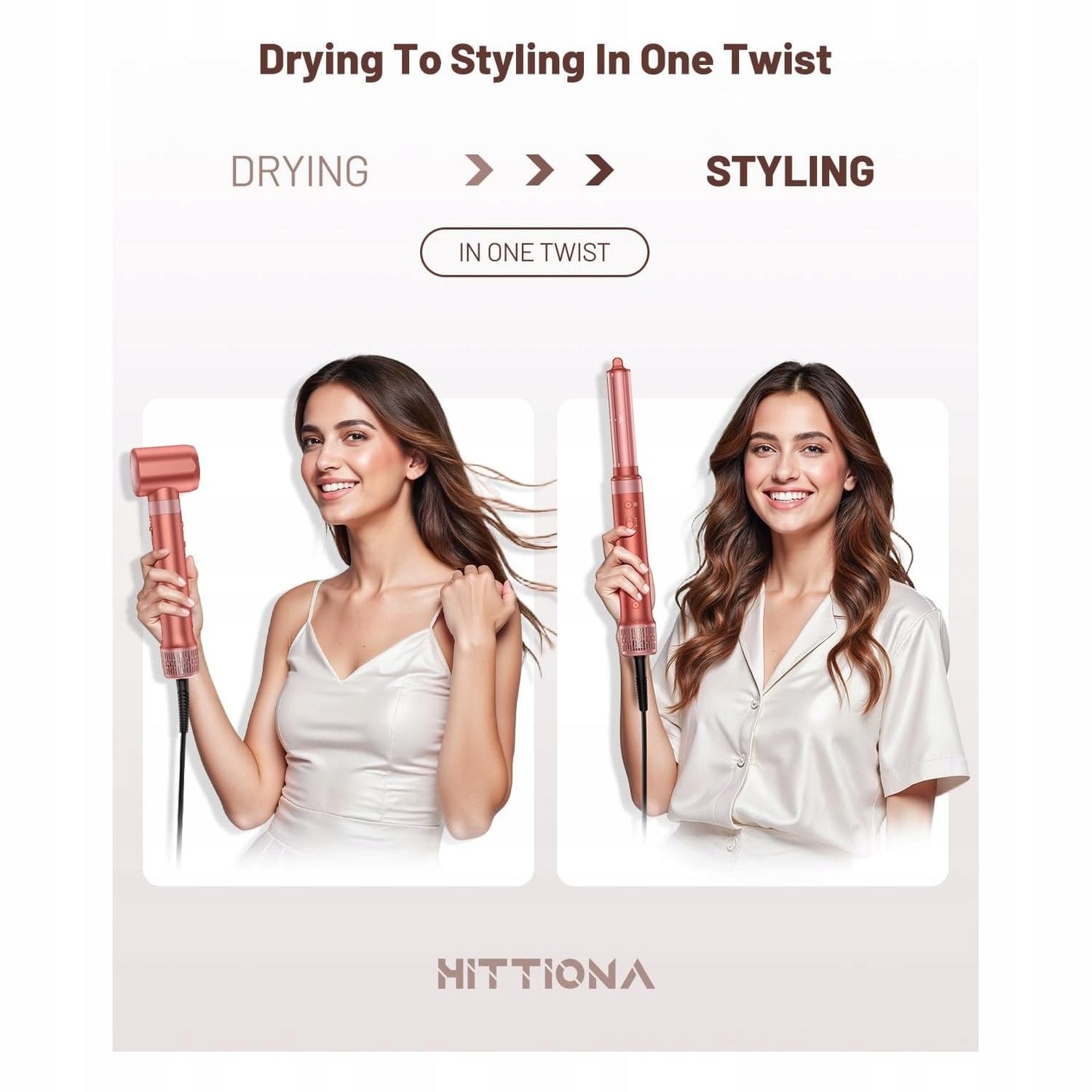 5 in 1 Air Styler Automatic Straightener Twisting and Straightening Model 5-in-1 Air Styler with Sutomatic Curling Iron for