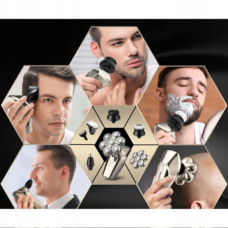 5-in-1 Electric Shaver, Wet/Dry Multifunctional, 7D, LED Manufacturer code 7D