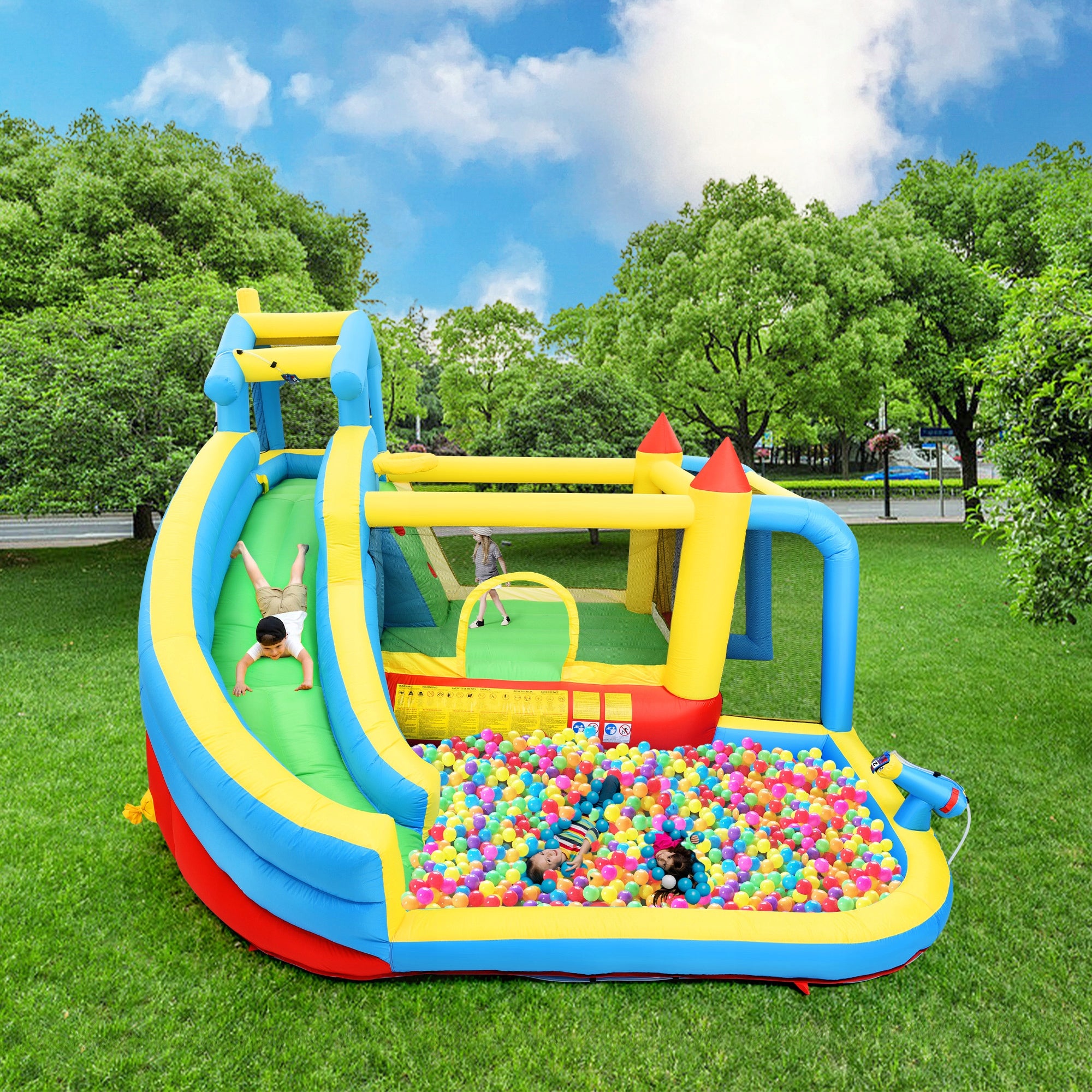 5-in-1 Inflatable Castle with Slide, Pool and Football Net Manufacturer code 8008918287881