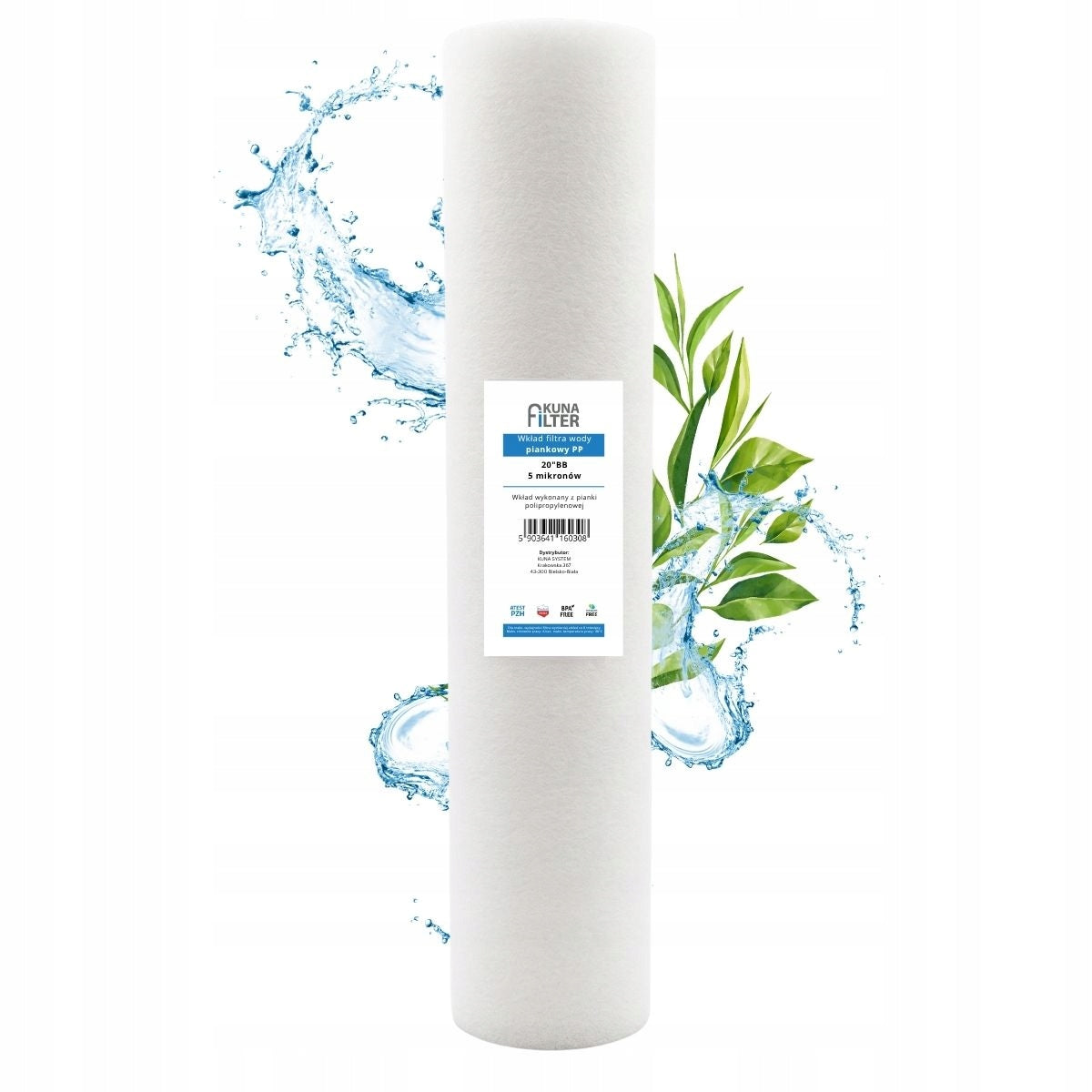 5 micron foam for BB-20'', BigBlue 20, polypropylene foam filter