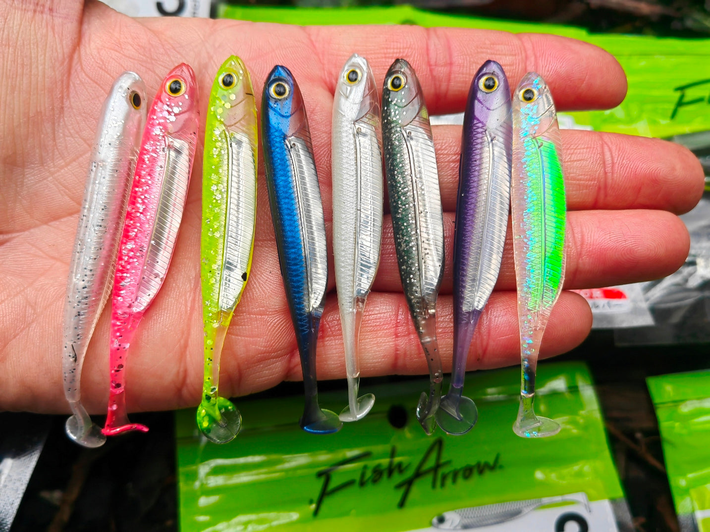 5 pcs Fish Arrow FLASH-J SHAD 3" SW - 8 cm zander and pike #142 Manufacturer code FJSHSW3SW-142