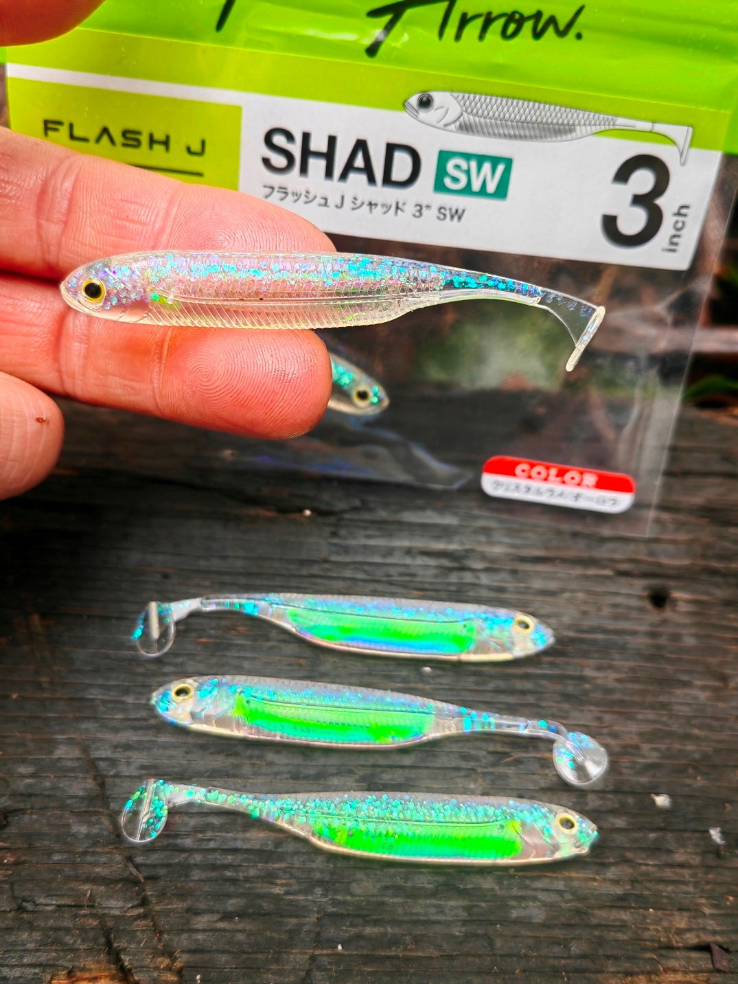 5 pcs Fish Arrow FLASH-J SHAD 3" SW - 8 cm zander and pike #142 Model Flash-J Shad 3″ SW