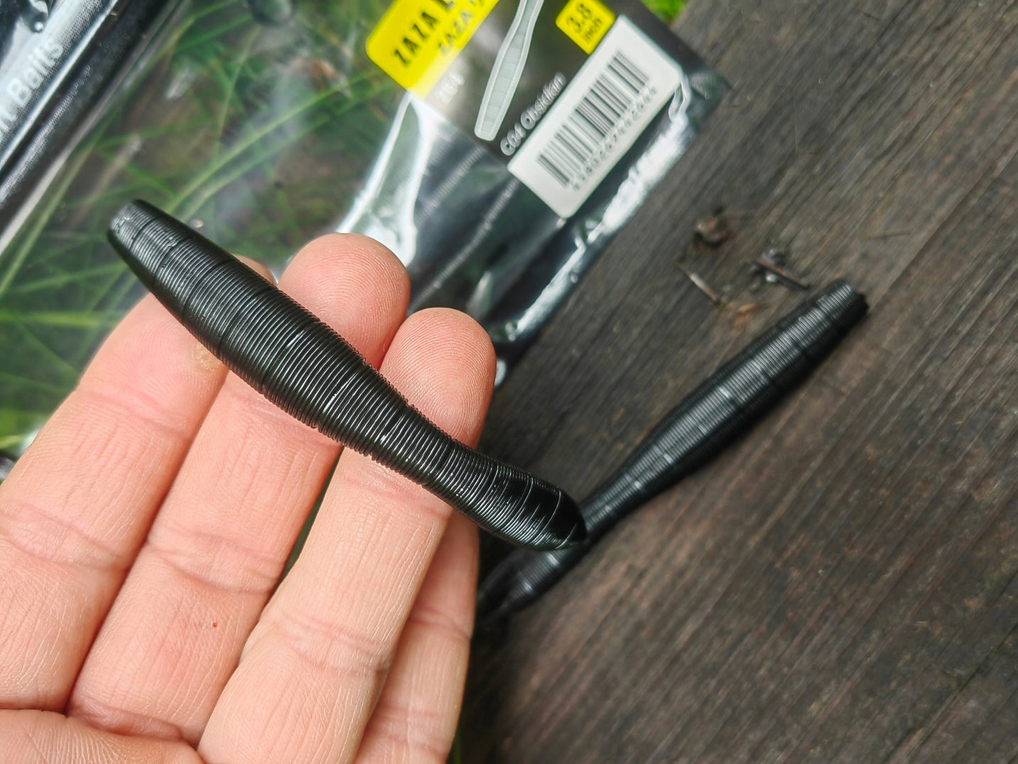 5 pcs NIKKO ZAZA LEECH Large leech 95 mm - 7 g, zander - Perch For cods halibuts perches trouts zanders catfishes pikes