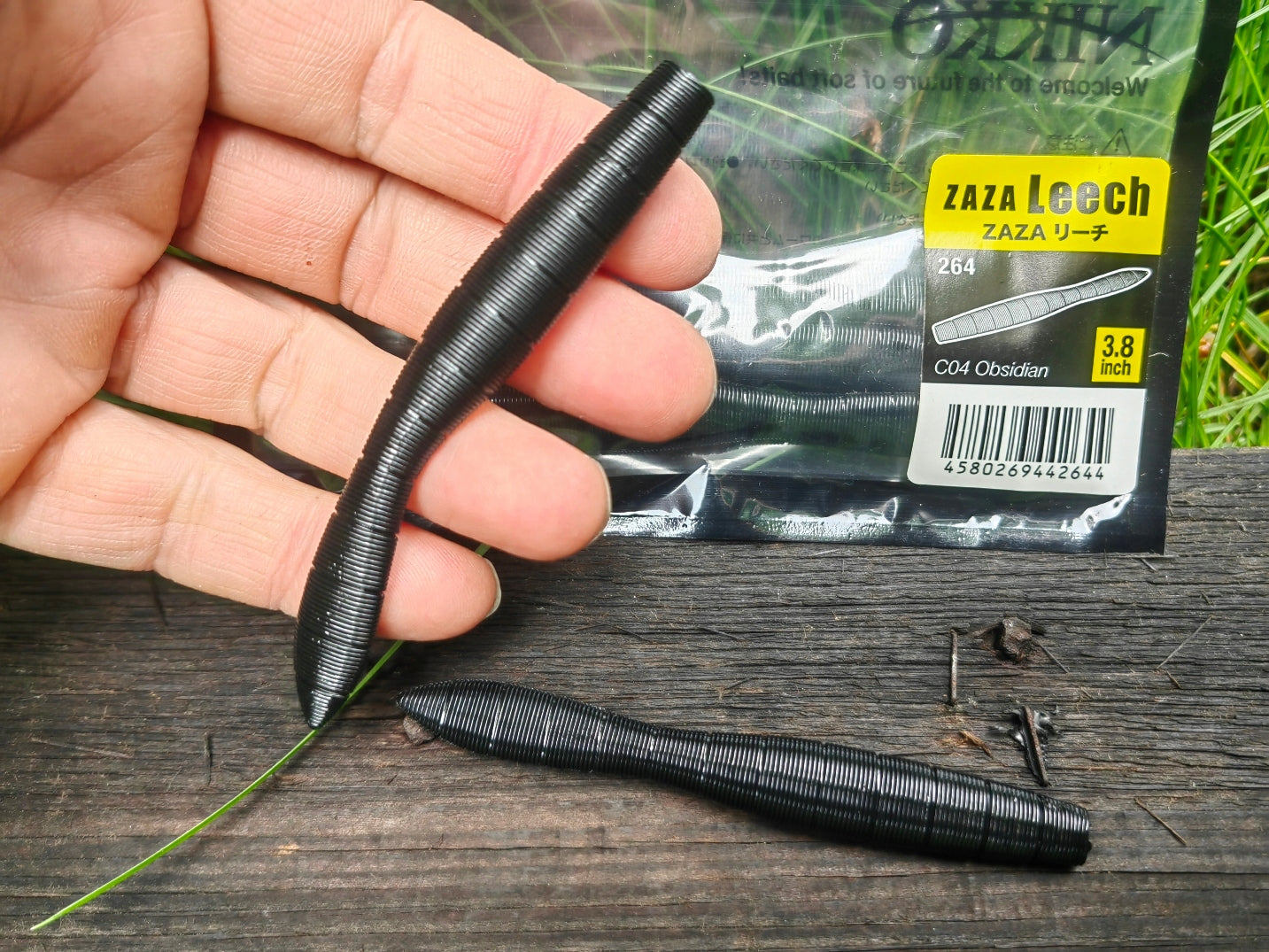 5 pcs NIKKO ZAZA LEECH Large leech 95 mm - 7 g, zander - Perch Model ZAZA Leech 3.8"