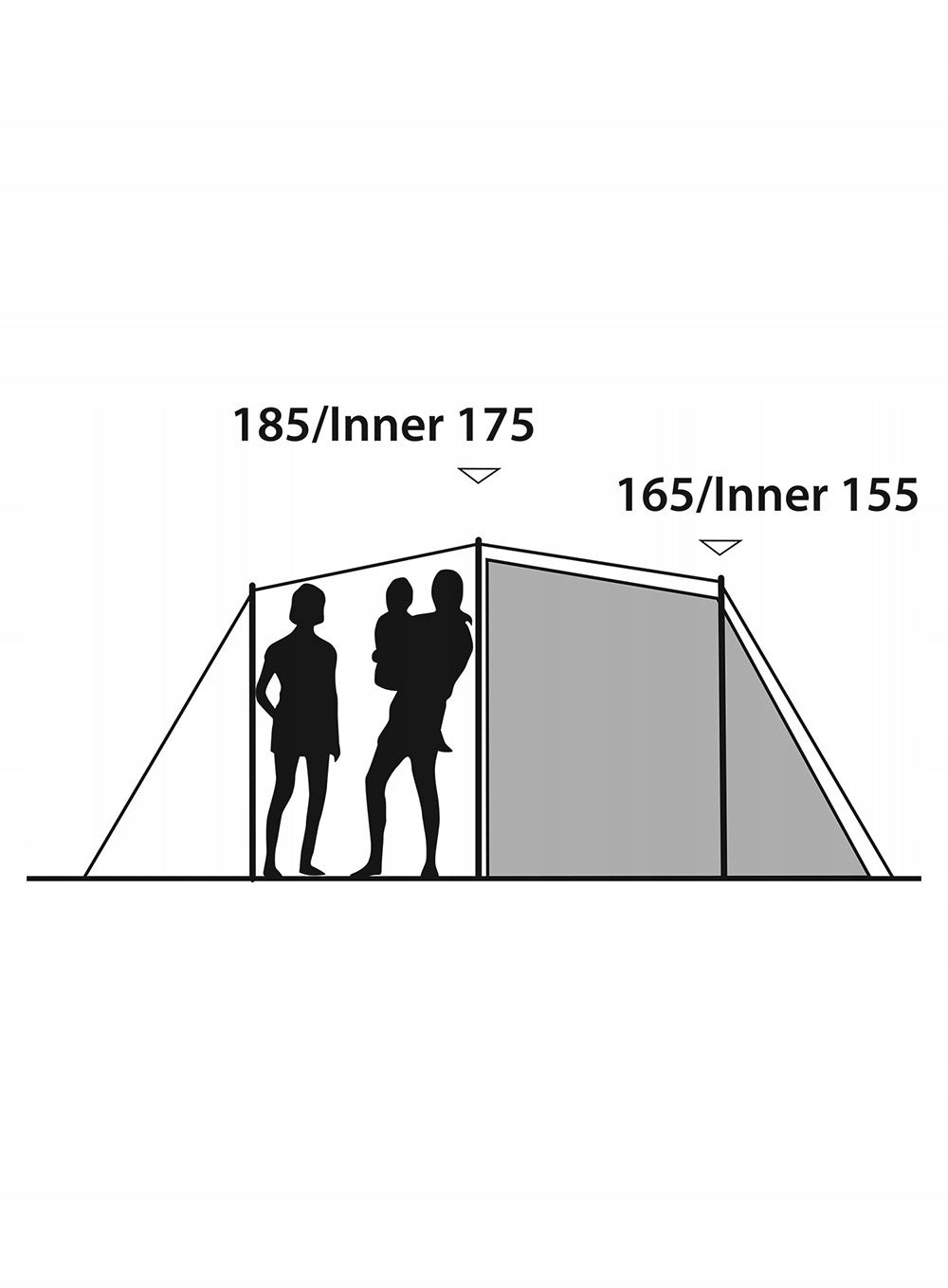 5-person tent Outwell Earth 5 - blue Kind family
