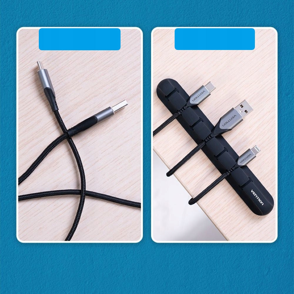 5-port cable organizer Vention black Brand Vention