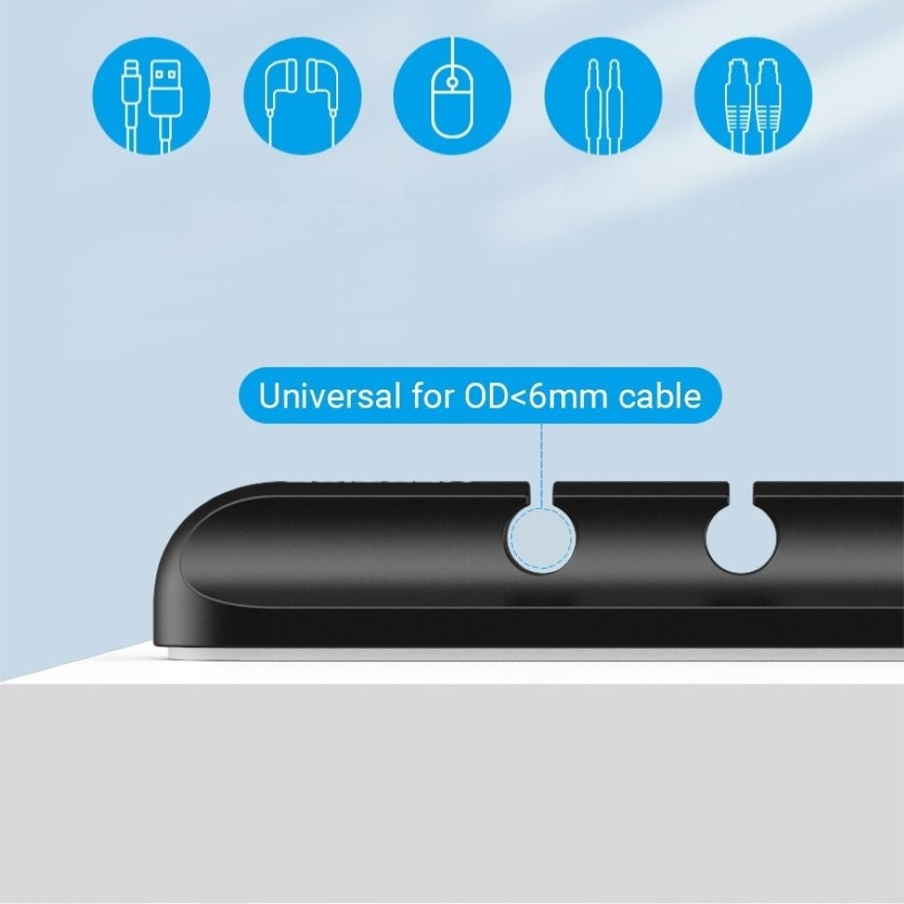 5-port cable organizer Vention black Color black