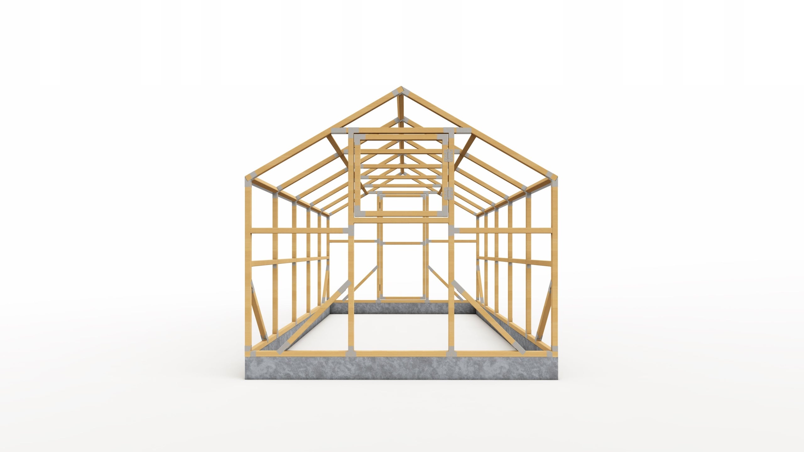 5 x 2,6m Ecological Wooden Impregnated Greenhouse Product height 2.1 cm