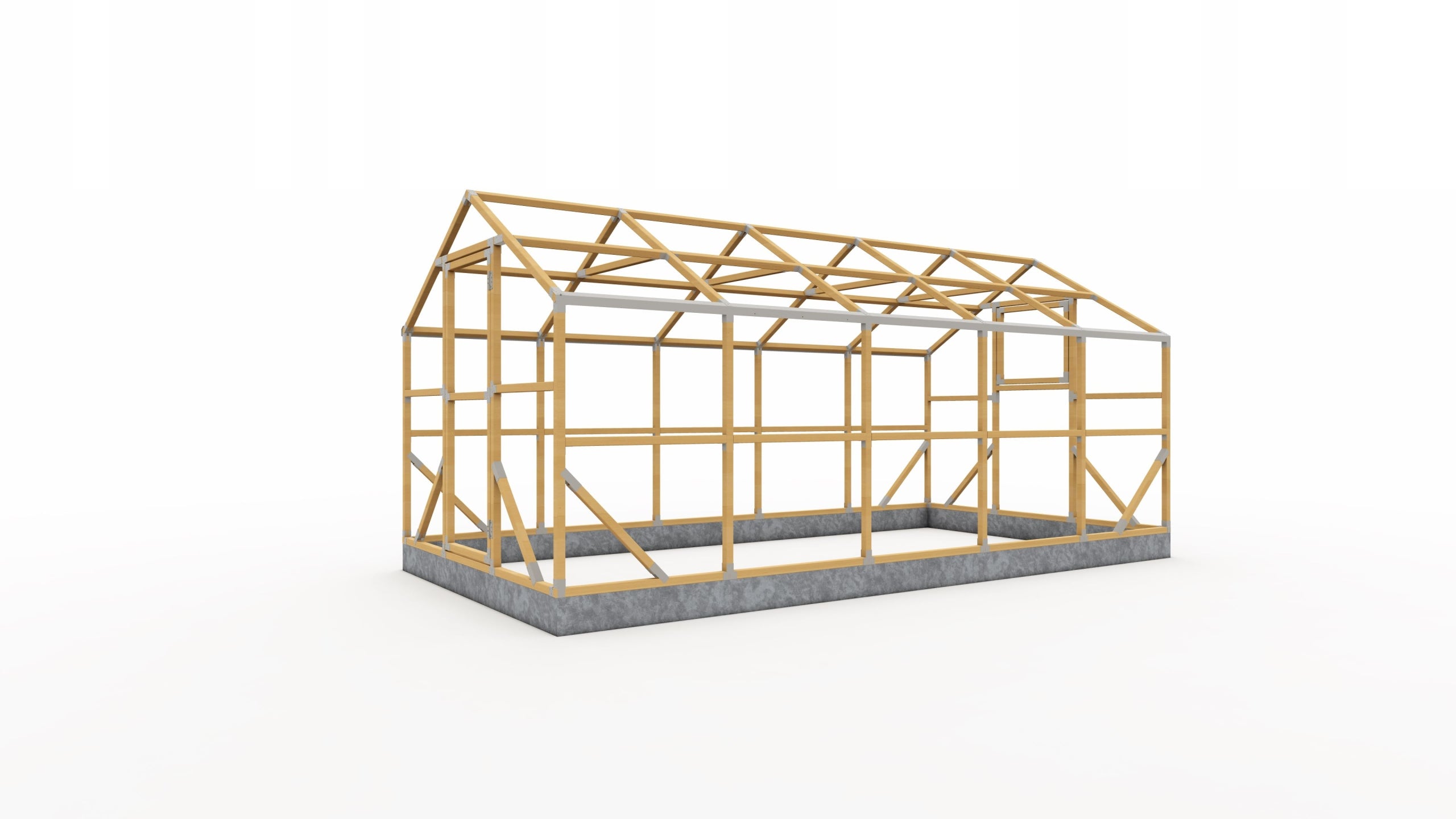 5 x 2,6m Ecological Wooden Impregnated Greenhouse Width 2.6 m