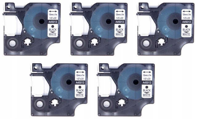 5 x DYMO LabelWriter 12MM 7M WHITE 45013