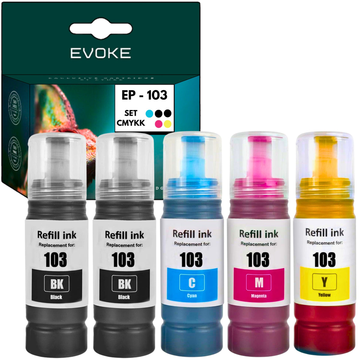 5 x Epson 103 Ecotank L3251 L3250 L3150 L3151 L3260 L3256 Printer Ink