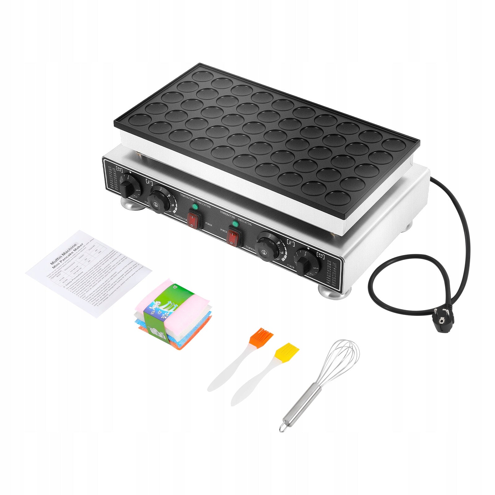 50-HOLE WAFFLE MAKER MUFFIN MAKING MACHINE 1800W DUTCH PANCAKE BAKER MAKER Manufacturer code 64JJFTWU