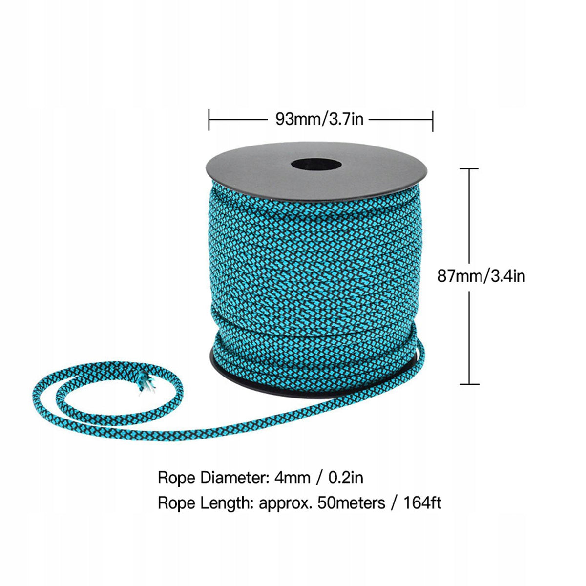 50 Meter Paracord Rope 7 Core Paracord Rope With 440 Fu Strength Manufacturer code Y26197BL