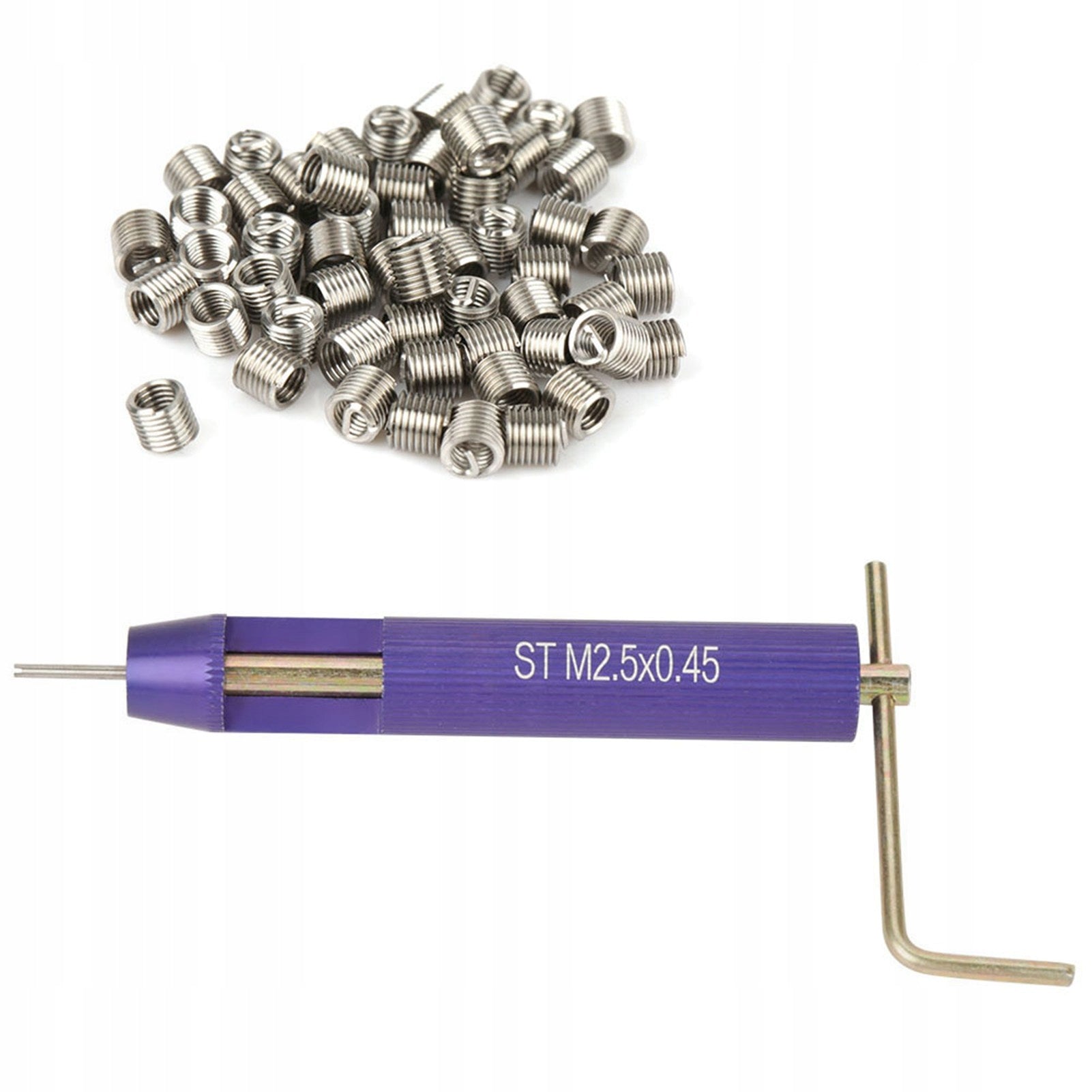 50 Pcs Stainless Steel Spiral Wire Thread Inserts M2,5 x 2D 3N Brand no brand