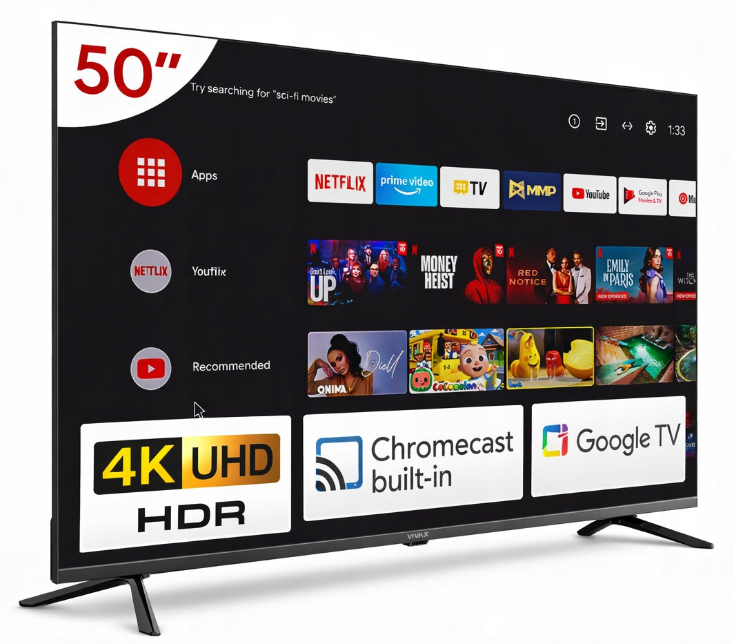 50" Smart TV 50UHD10K 4K UHD Android HDR10 QUAD CORE LED TV