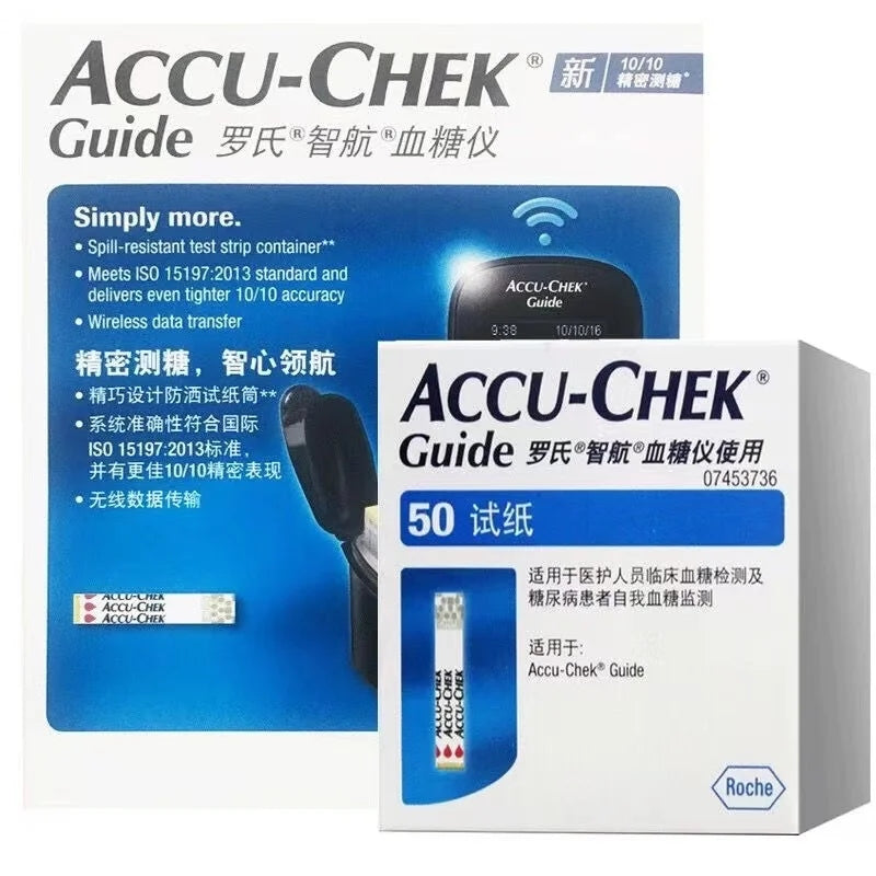 50 pcs Papier testowy Pomiar cukru we krwi Roche Accu-Chek Guide Manufacturer code Accu-Chek Guide