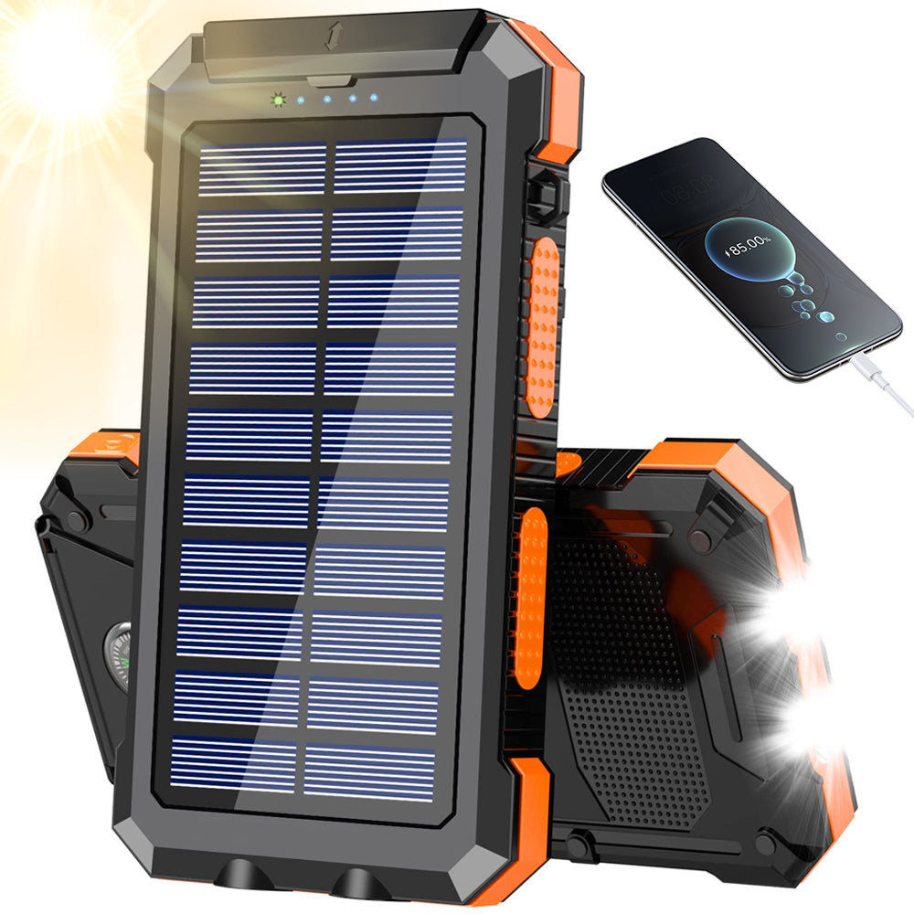 50000MAH SOLAR POWERED POWERBANK WITH LED LAMP AND COMPASS