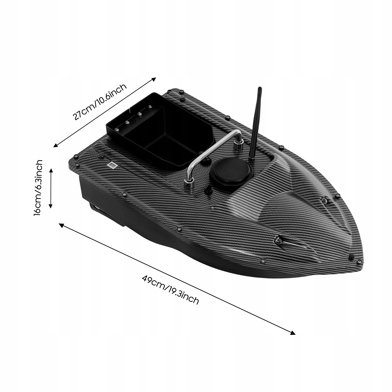 500M FISHING BAIT BOAT WITH LED LIGHT 1.5KG LOADING WEIGHT Packaging status original