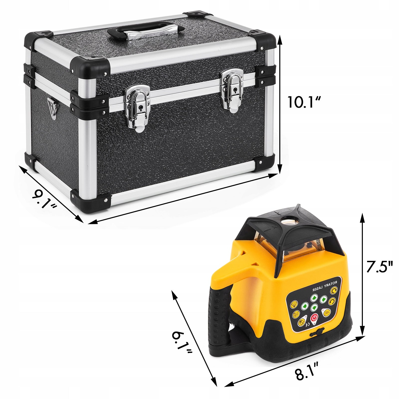 500m Green Rotary Laser Level 360° Adjustable With Remote Receiver Brand Vevor