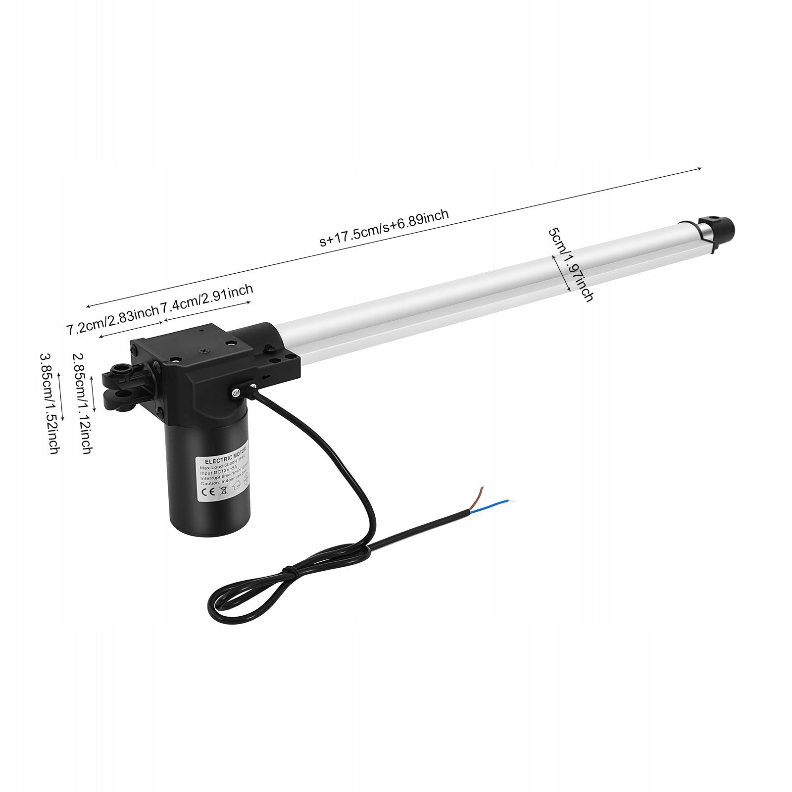 500mmDC12V Stroke Linear Actuator,for Recliner TV Table Lift Electric Sofa Drive type for garage doors