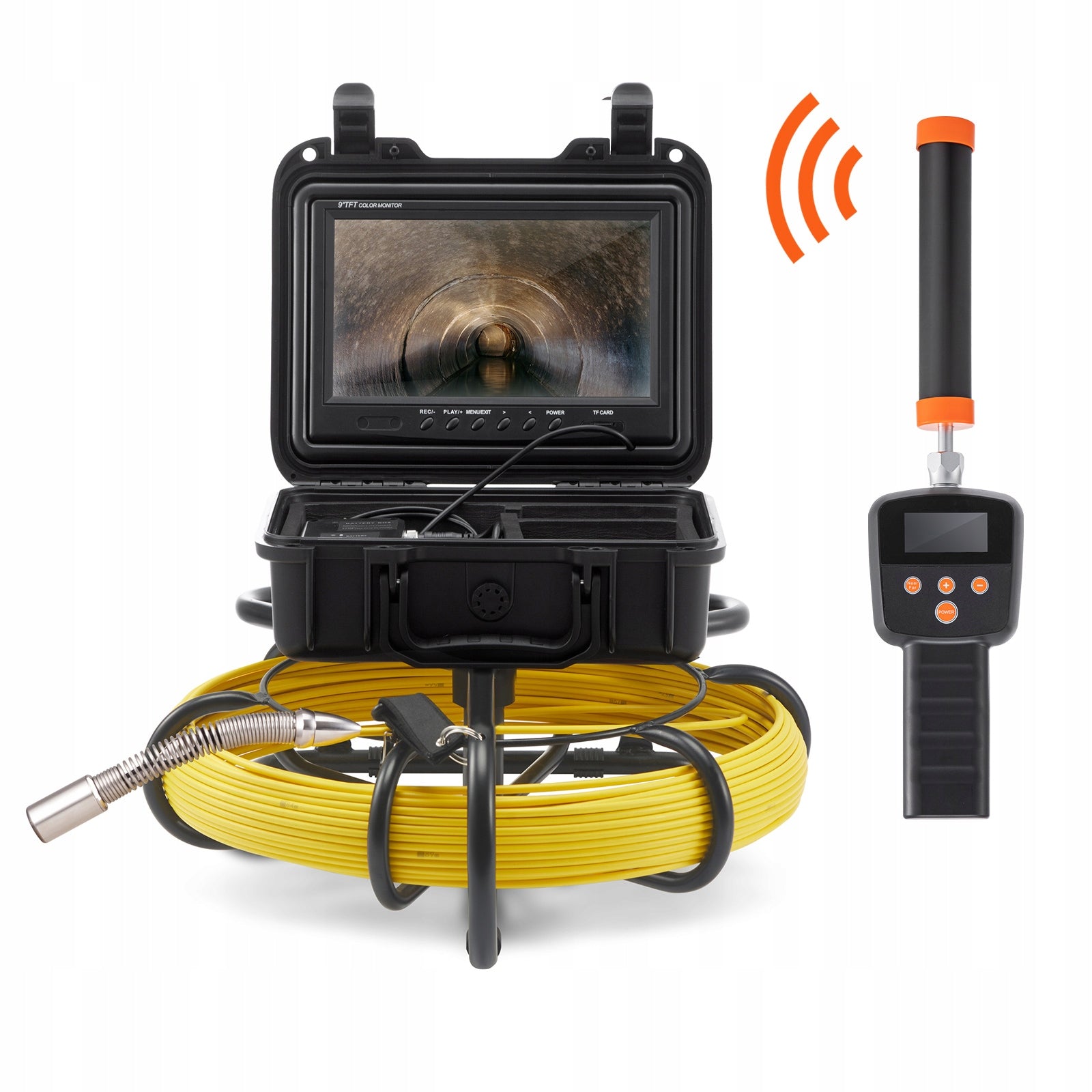 50M Pipe Inspection Camera With 512Hz Tracking DVR Function IP68 Camera Manufacturer code DDWKXSGDNK950S9
