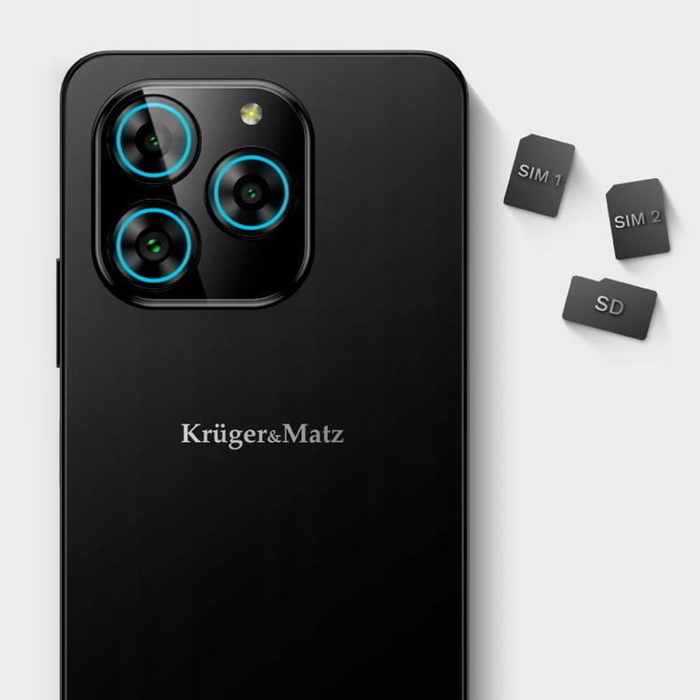 50Mpx smartphone 2x SIM 128GB NFC Android 13 IPS LIVE 11 black Brand Kruger&Matz