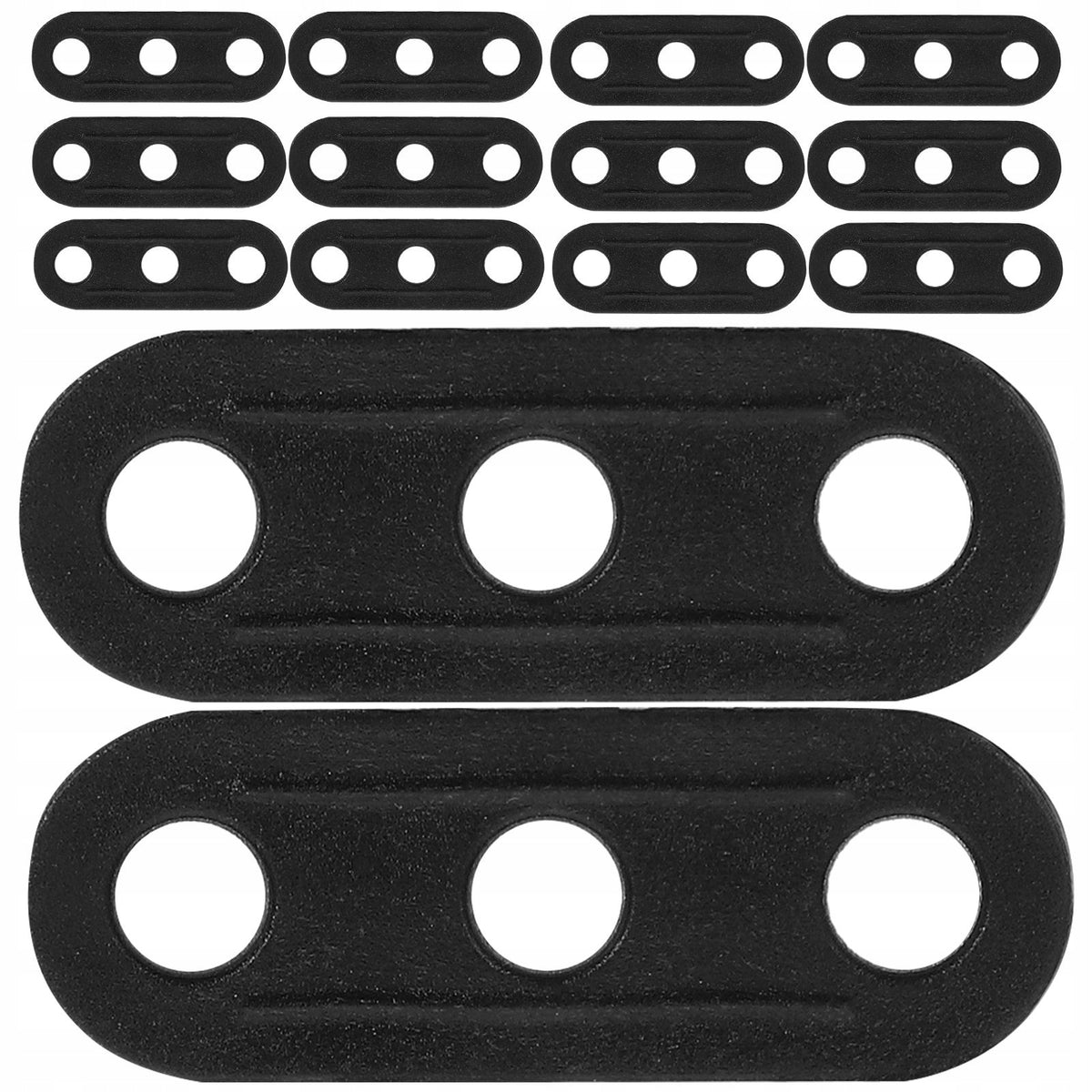 50Pcs Black Plastic Tent Rope Tighteners Durable Adjustable Cord Buckles