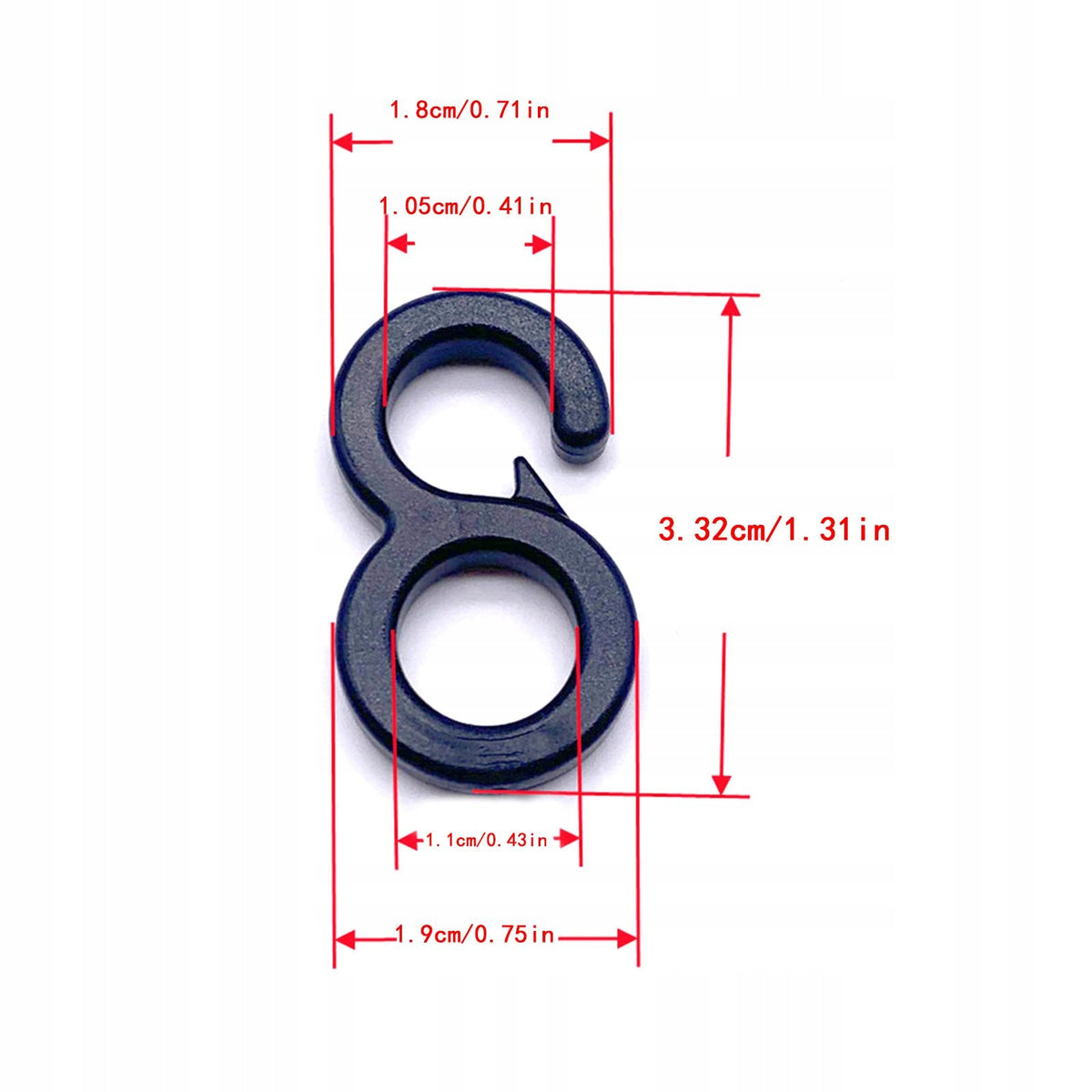 50Pcs Elastic Rope Hanging Hooks Sturdy Attachment Hanging 8 Open Shape Manufacturer code 14666072553