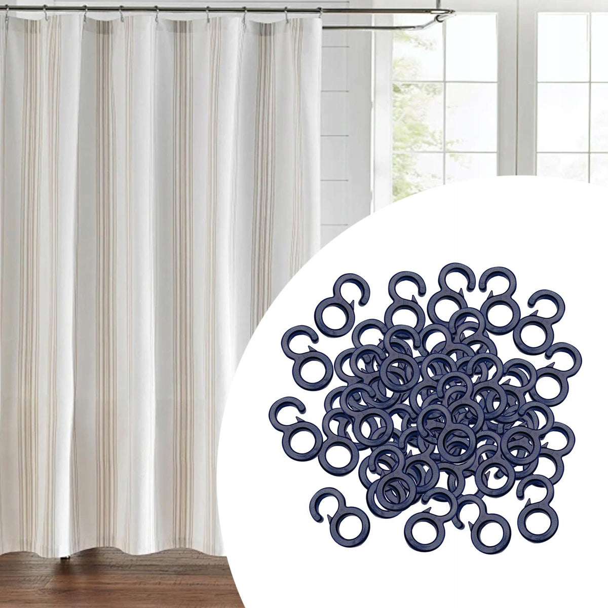 50Pcs Elastic Rope Hanging Hooks Sturdy Attachment Hanging 8 Open Shape
