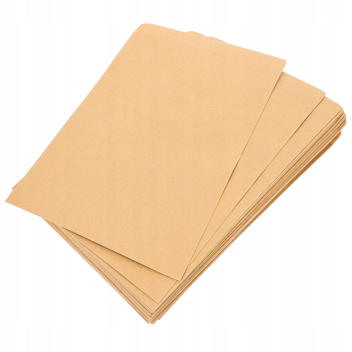 50Pcs Light Yellow Kraft Paper Envelopes Self-Sealing for Office Use