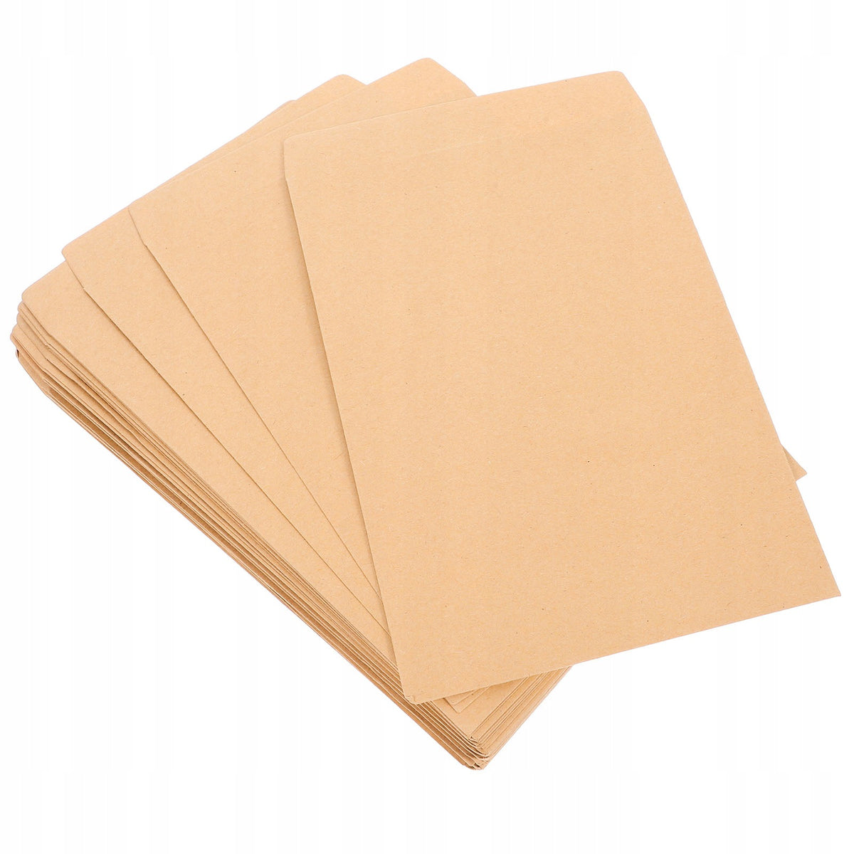 50Pcs Light Yellow Practical Kraft Paper Envelopes for Office & Storage
