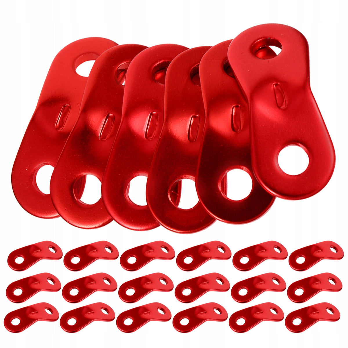 50Pcs Lightweight Red Rope Tensioner for Backpacking and Camping