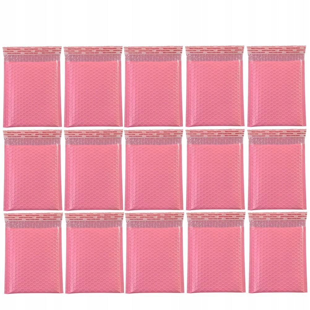 50Pcs Pink Bubble Storage Bag Shockproof Packaging Pouch for Delivery