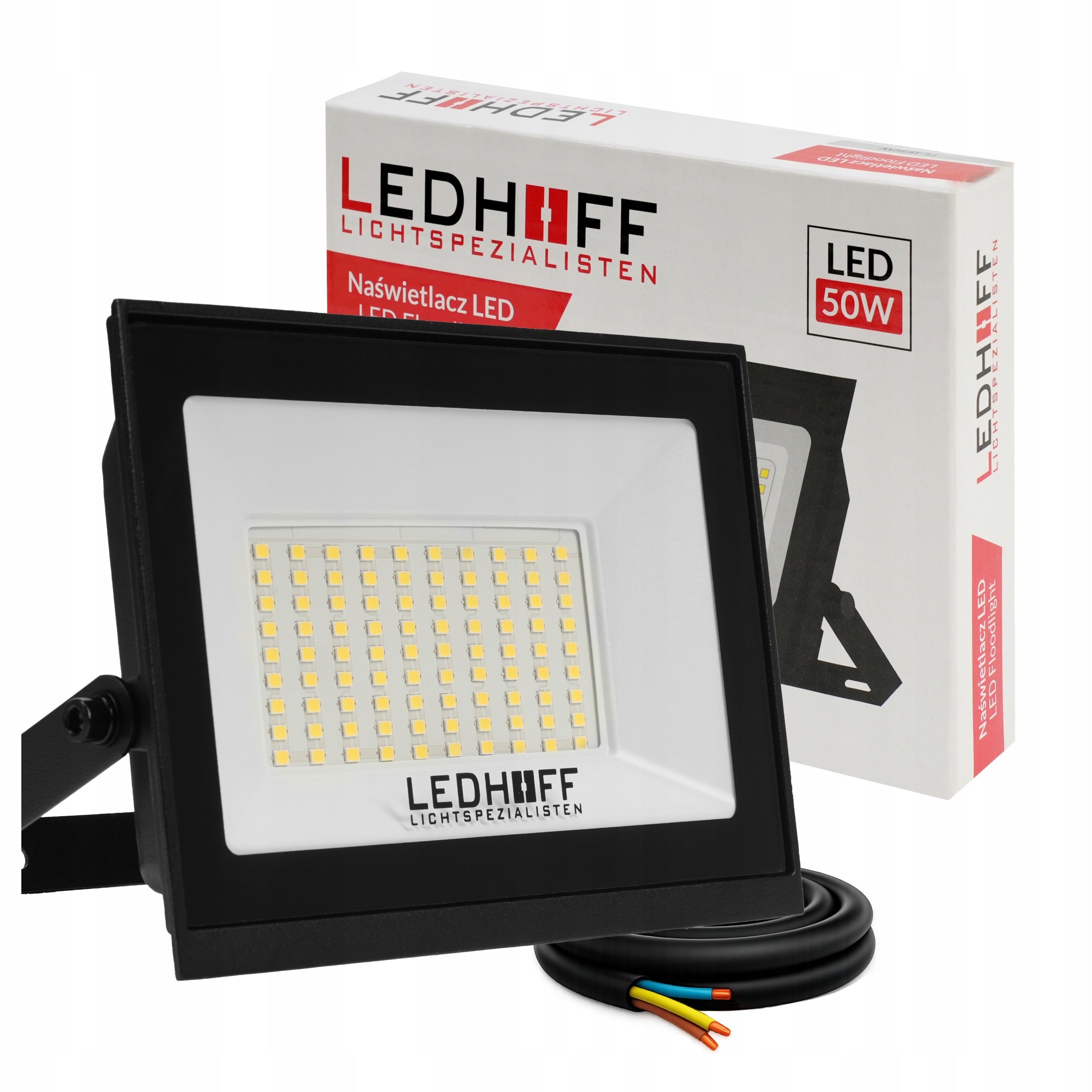 50W Halogen Outdoor LED Floodlight IP65 4500lm 4500K For Driveway Garage