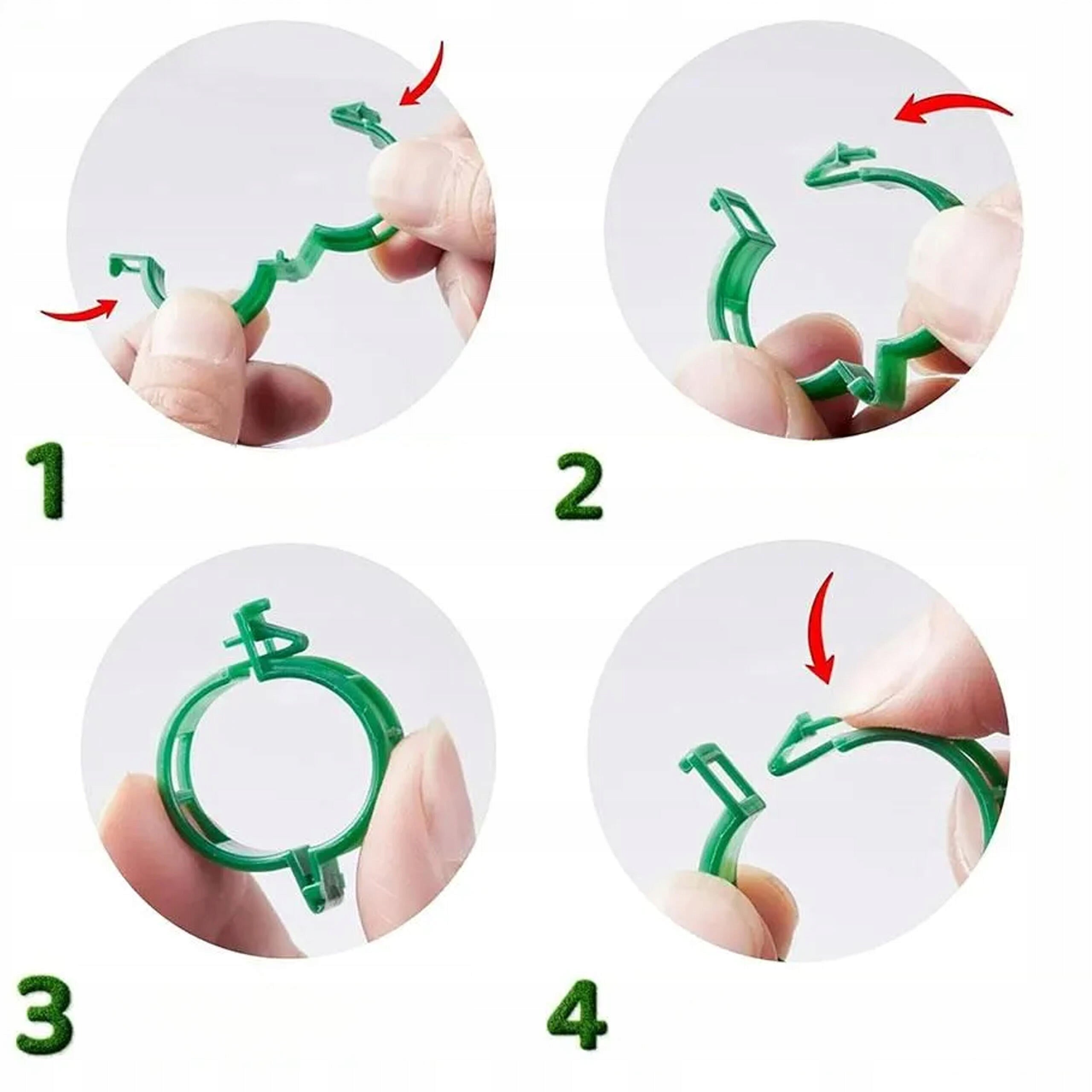 50X CLASPS CLIPS HANDLES FOR ATTACHING TOMATO PLANTS CLIPS TO STEMS Number of pieces 50 pcs