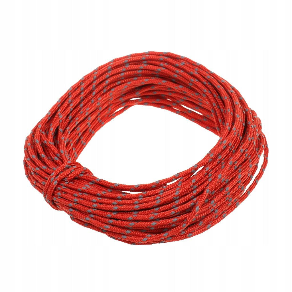 50ft Camping Tent Awning Reflective Guyline Rope Runners Paracord Red