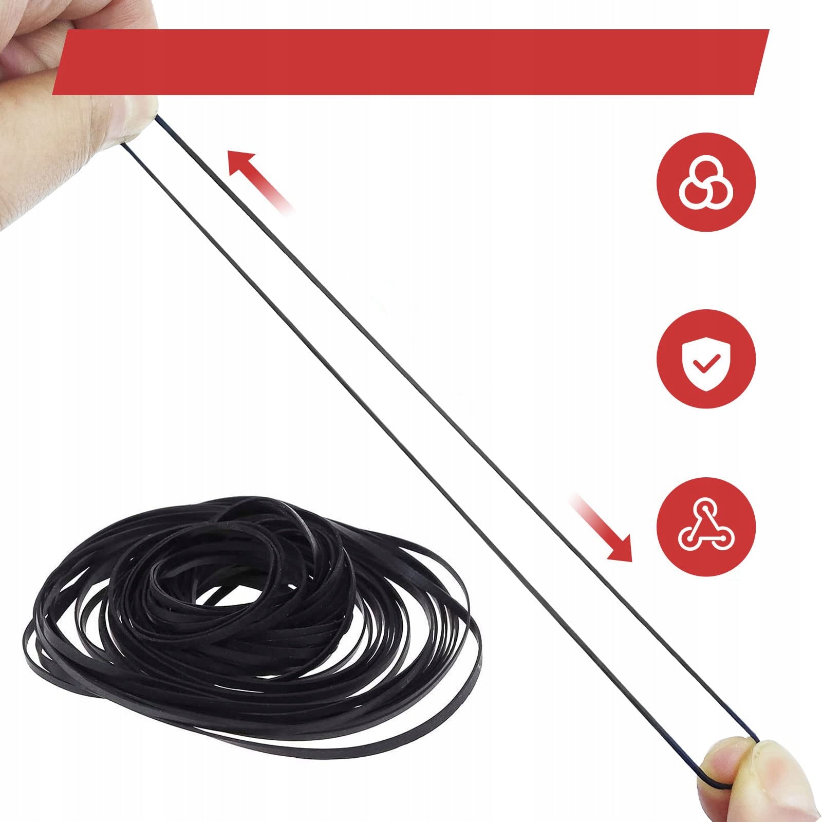 50pcs DRIVE STRIPS FOR TAPE RECORDER SET BLACK EAN (GTIN) 6977118661918