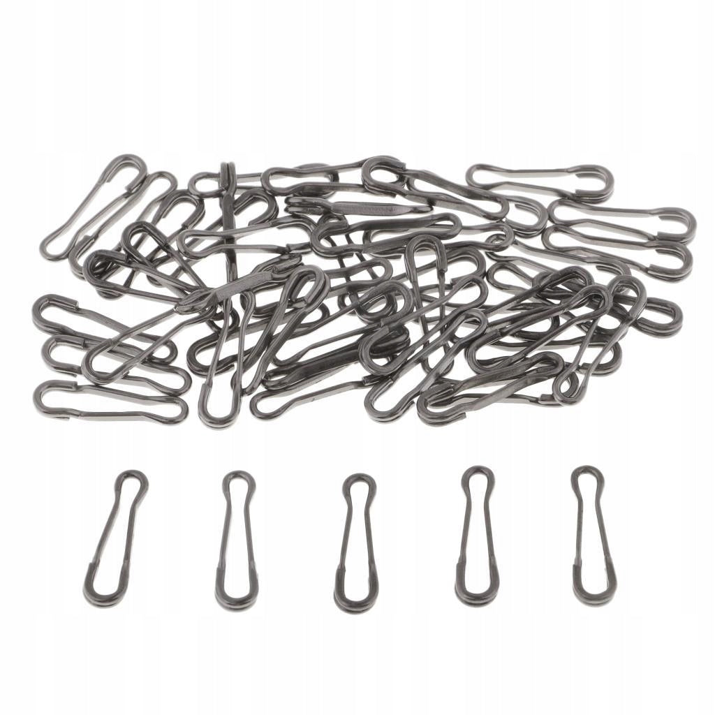 50pcs Fishing Quick Change Snaps Swivels