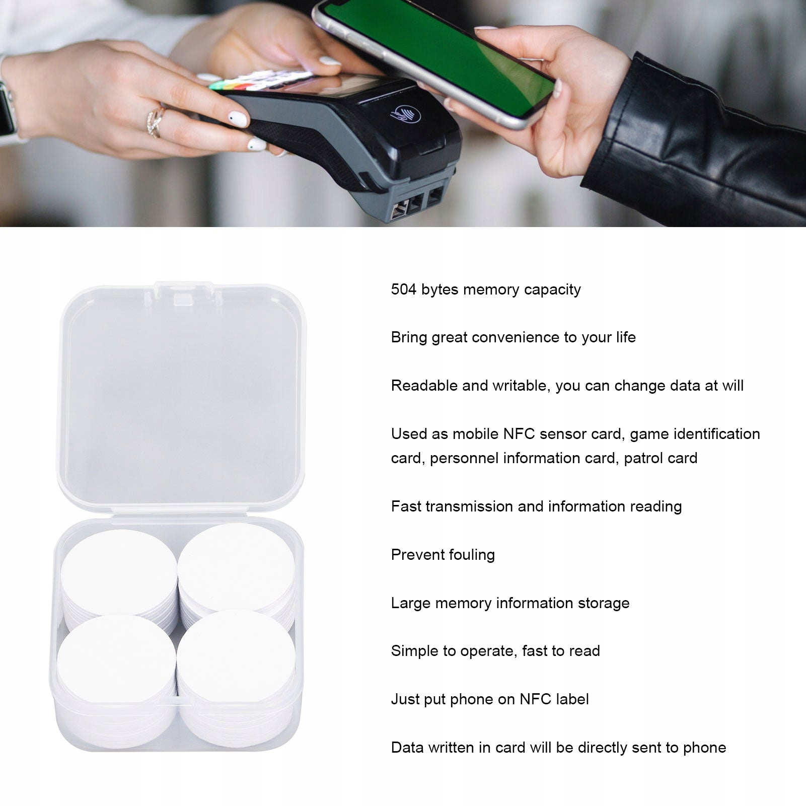 50pcs NFC Tags Adhesive Stickers 215 Chip FQ Cards Printing technology other