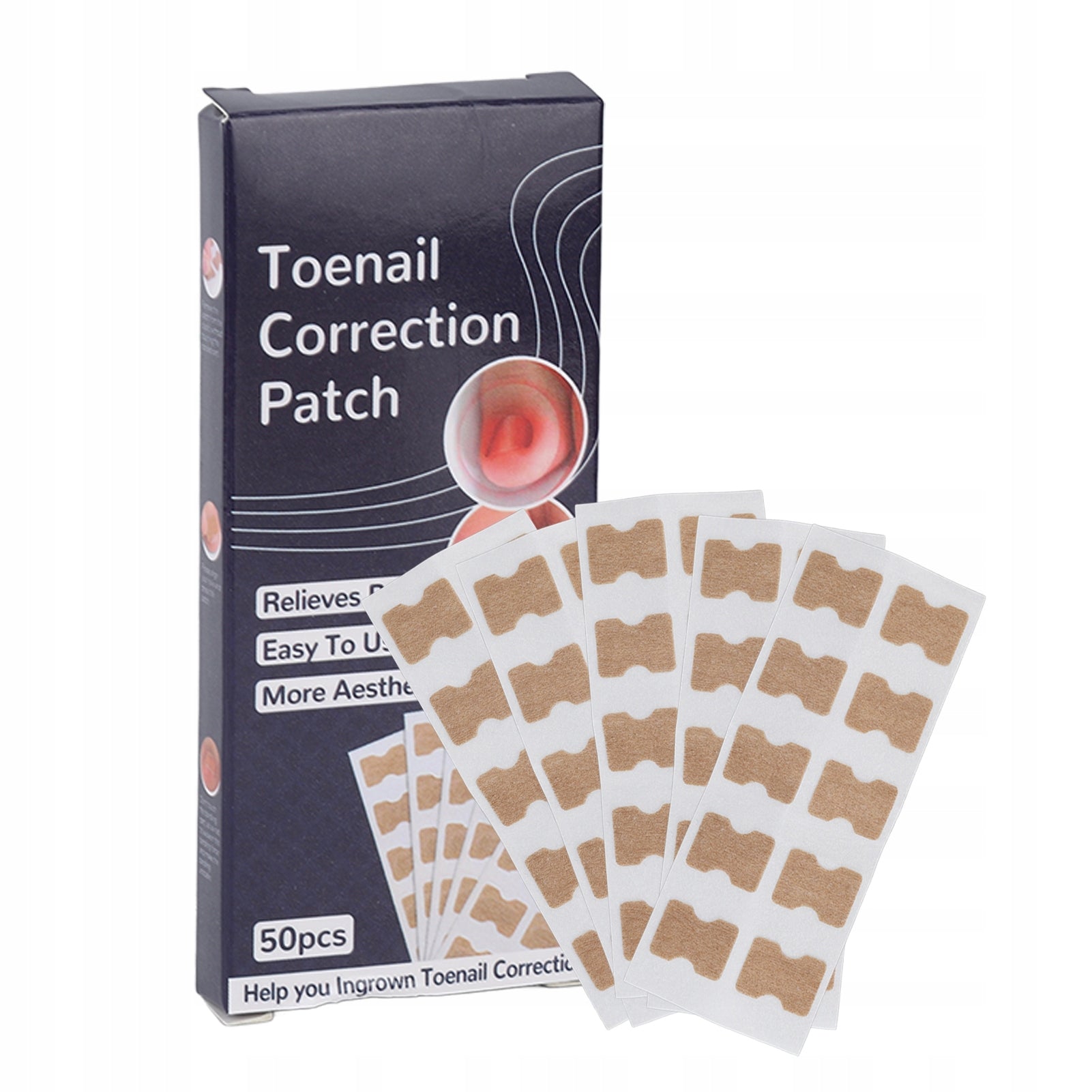 50pcs ingrown nail sticker strong Batteries included no