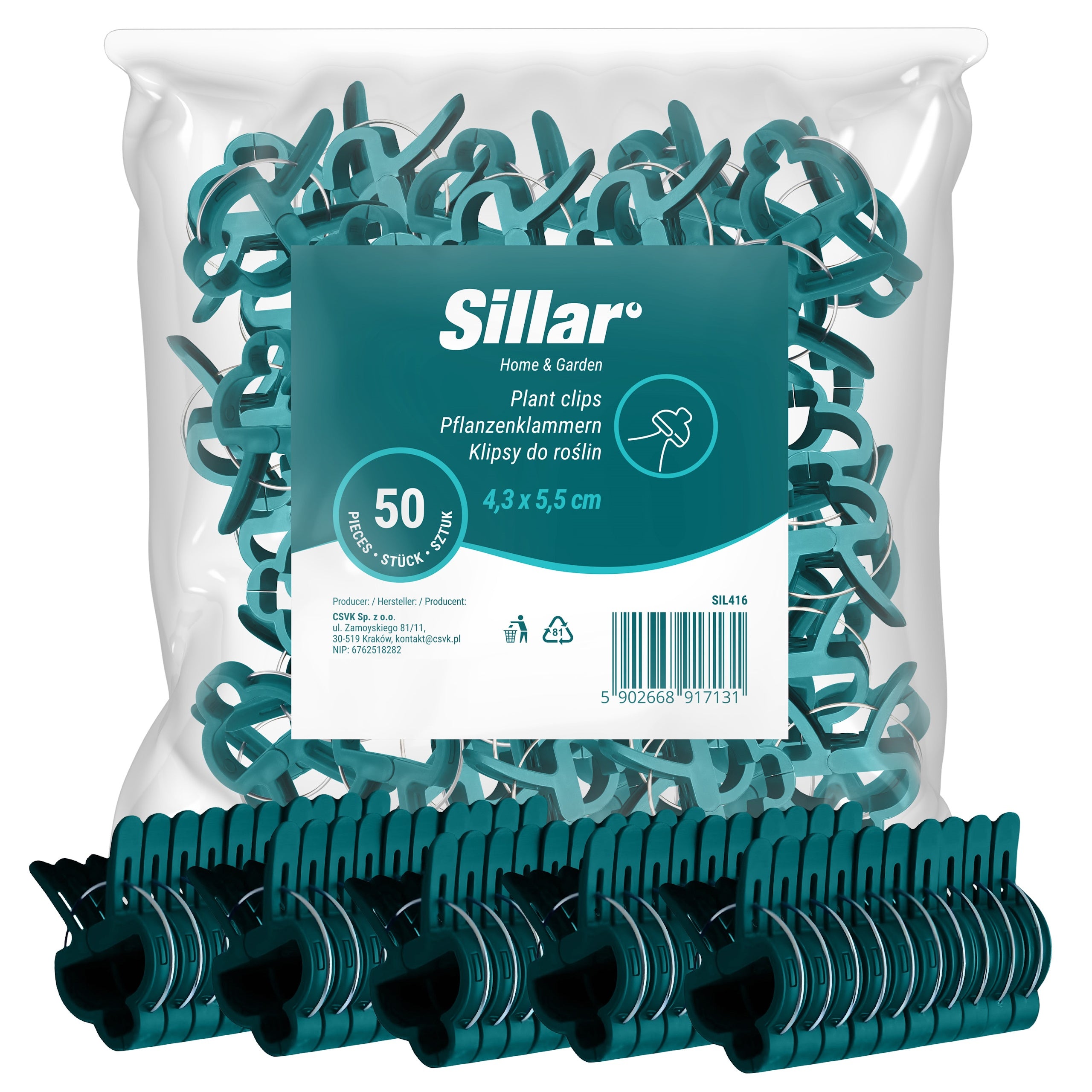 50x LARGE Fasteners 5,5cm for plants clips for fixing stems of tomato shoots